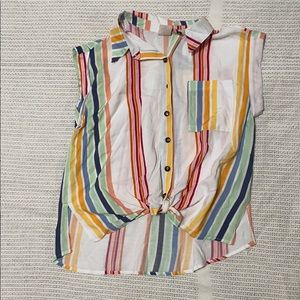 Striped collard tank